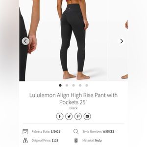Lululemon Aligns with pockets in black